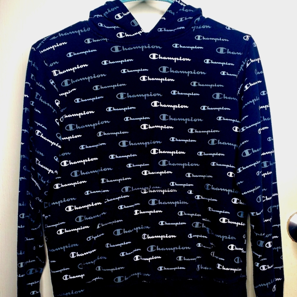 Champion Black Hoodie size L boys